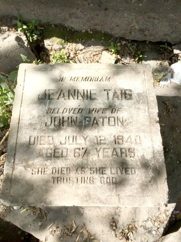 jeannie taig tombstone