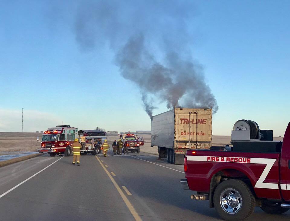Tri Line Carriers Truck Fire