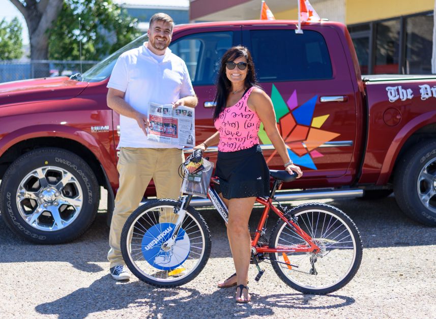 The Drumheller Mail's Canada Day flag and bike contest got their second winner to claim their prize.
