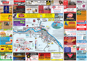 Drumheller Tourist Map