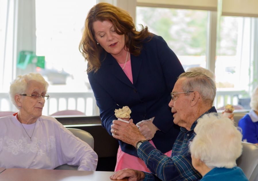 Minister Seniors Ice cream visit in Drumheller