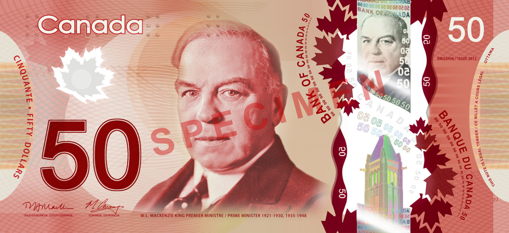 50 Bank note copy Bank of Canada