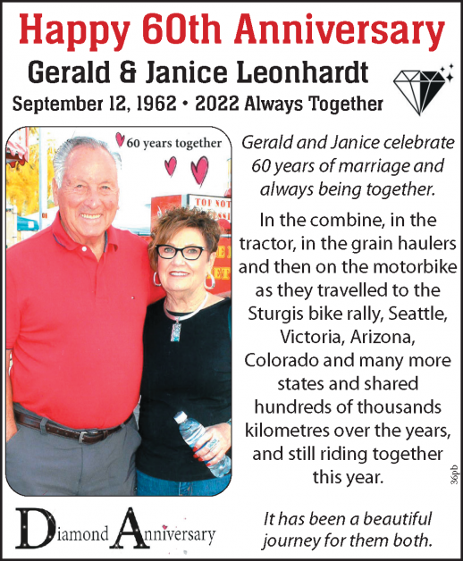 60th Gerald Janice Leonhardt