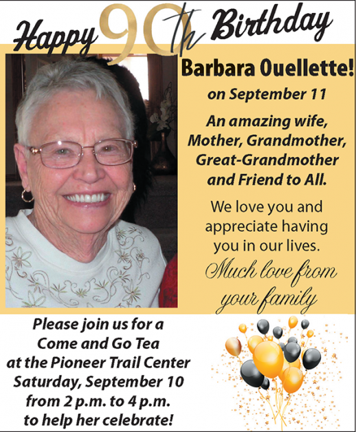 90th Birthday Barbara Ouellette