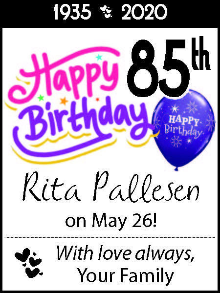 Happy 85th birthday Rita