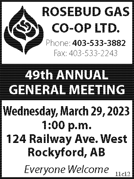 Rosebud Gas Co op AGM