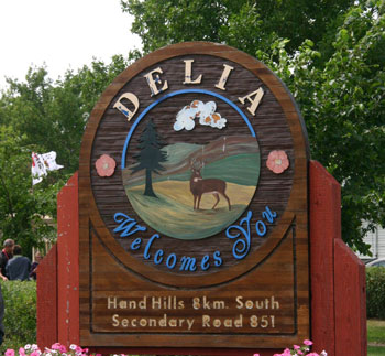 delia welcome sign